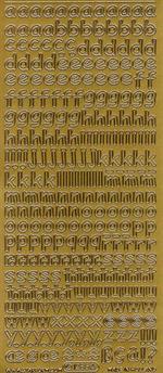 1285 - Bogstaver - stickers - guld